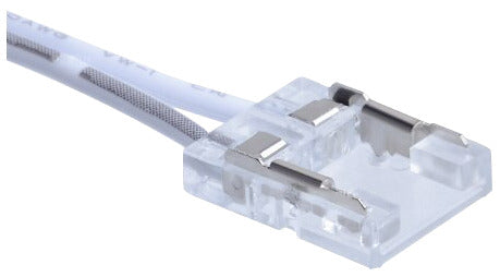 1End Connector White Wire 8mm for COB Strip — image 1