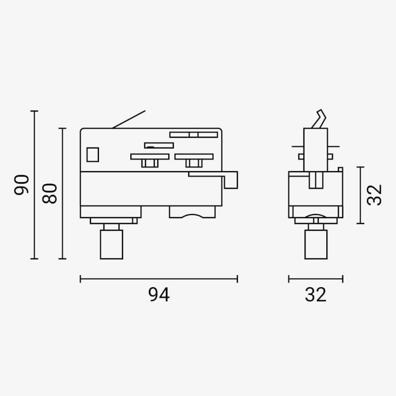 4-Wire Adaptor For LED Track System, Black — image 4