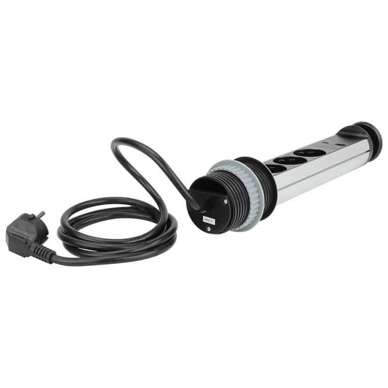 3-Sockets with Type A+C (TOTAL 5V/3.4A), with 1.5m Cable, Black — image 3