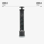 3-Sockets with Type A+C (TOTAL 5V/3.4A), with 1.5m Cable, Black — image 4
