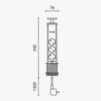 3-Sockets with Type A+C (TOTAL 5V/3.4A), with 1.5m Cable, Black — image 5