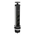 3-Sockets with Type A+C (TOTAL 5V/3.4A), with 1.5m Cable, Black — image 1