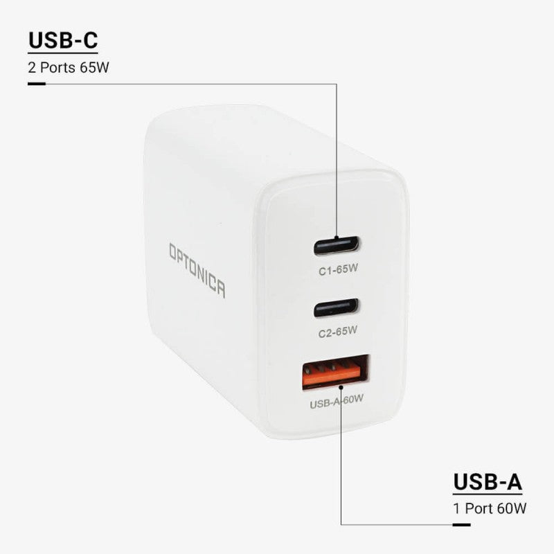 GaN Adapted Type-C / Type-A, 65W, White — image 5