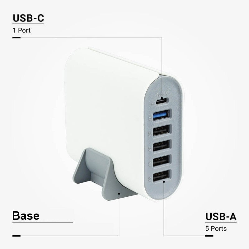 Charging Hub, USB 5xTYPE-A, 1xTYPE-C — image 4