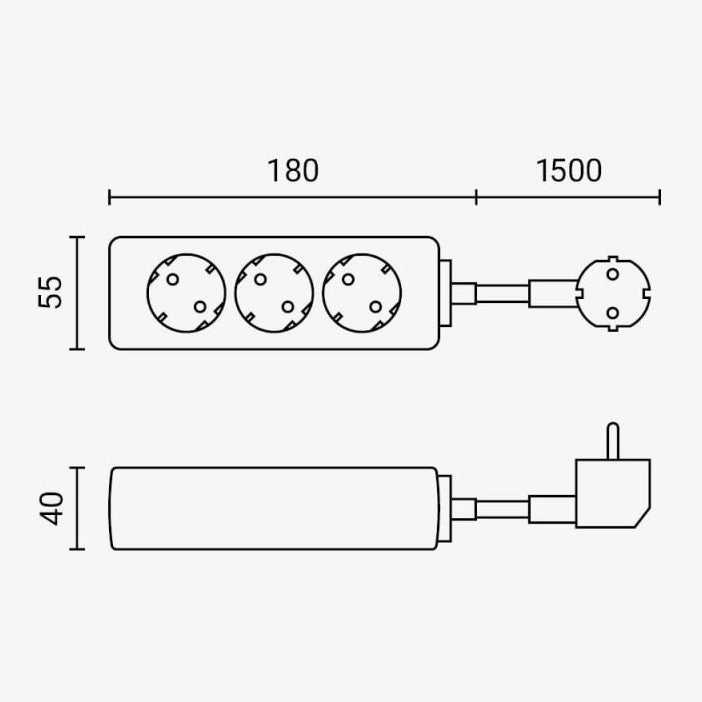 Power Strip, 3 Sockets, 1.5m — image 3