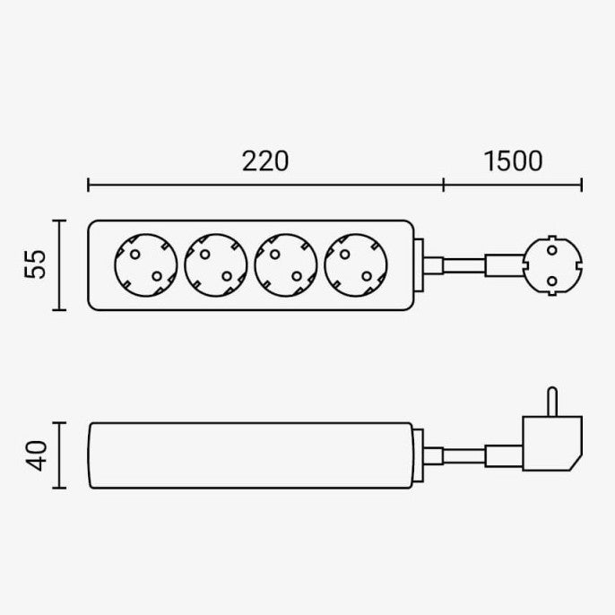 Power Strip, 4 Sockets, 1.5m — image 3