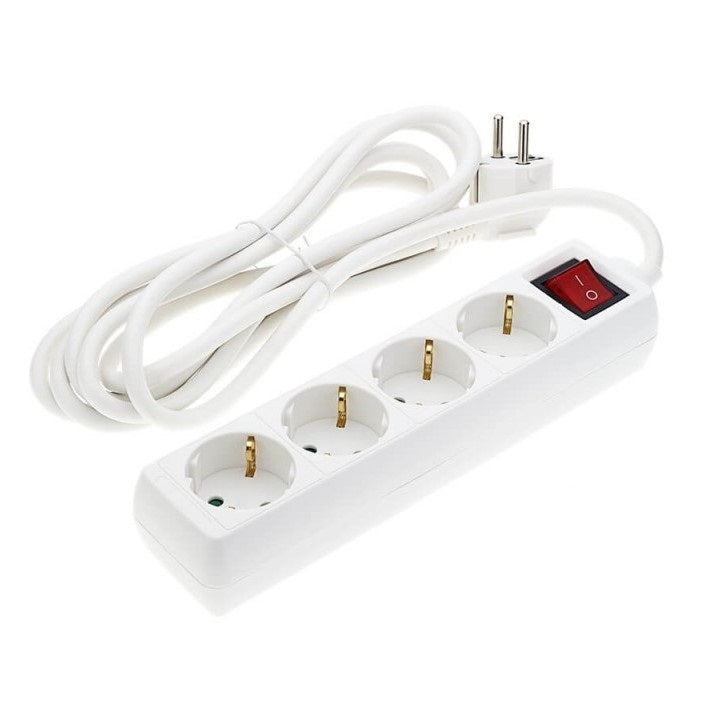 Power Strip, 4 Sockets, On/Off button, 1.5m — image 2