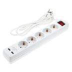 Power Strip, 5 Sockets, On/Off button, 2xUSB, 1.5m — image 2