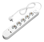 Power Strip, 5 Sockets, On/Off button, USBx2, 1.5m — image 1