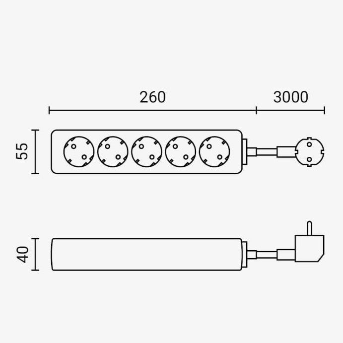 Power Strip, 5 Sockets, 3m — image 2