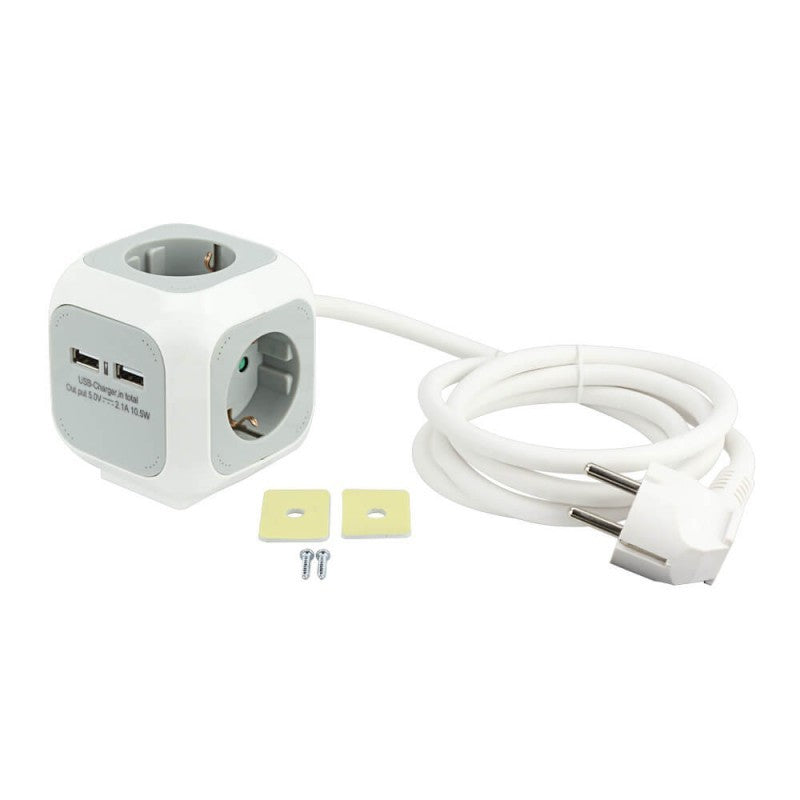 Power Extension Cord with USB 2xTYPE-A, 1.4m — image 3