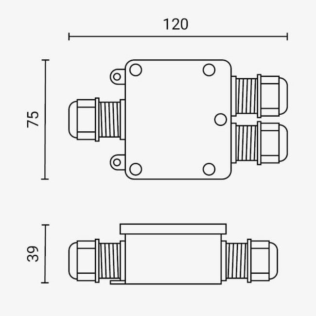 Polycarbonate Box Terminal Block, IP68, 3 Terminals — image 4