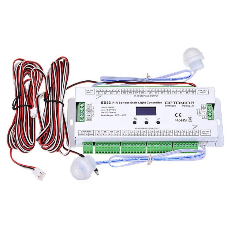 LED PIR Sensor Stair Light Controller, 5-24V, 5A/Ch, 32 Channels — image 3