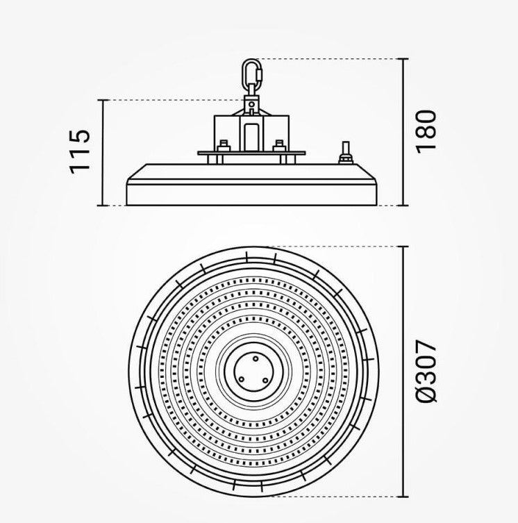 LED High Bay Light, 180Lm/W, 200W, White Light — image 4