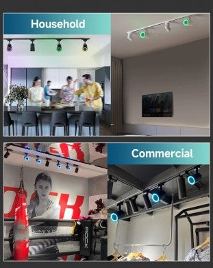 LED Track Light, Black Body, Bluetooth Speaker, Remote Control, 11W, RGB — image 5