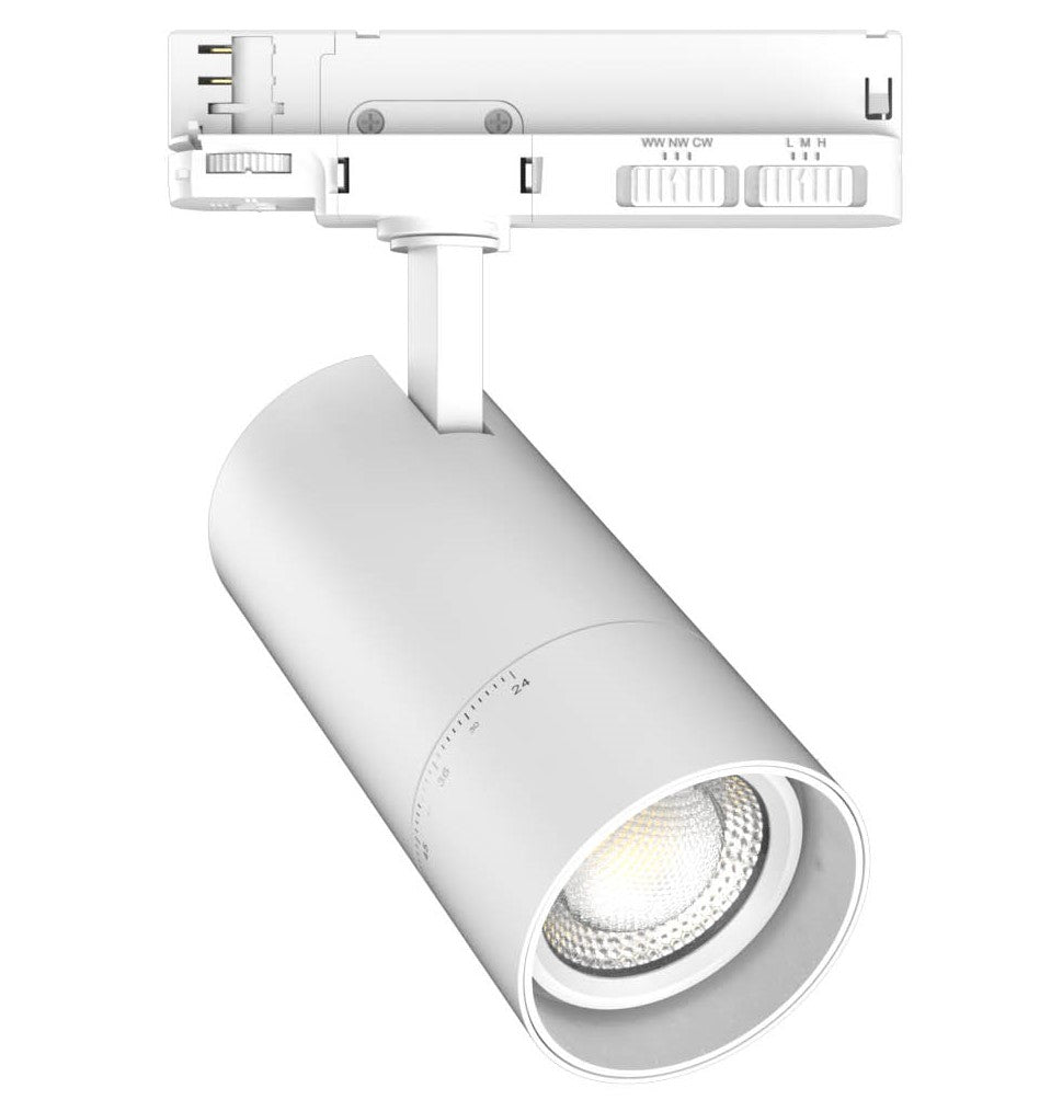 LED 4 Wire Track Light, White Body, 20W/25W/30W, 90Lm/W, CCT — image 1