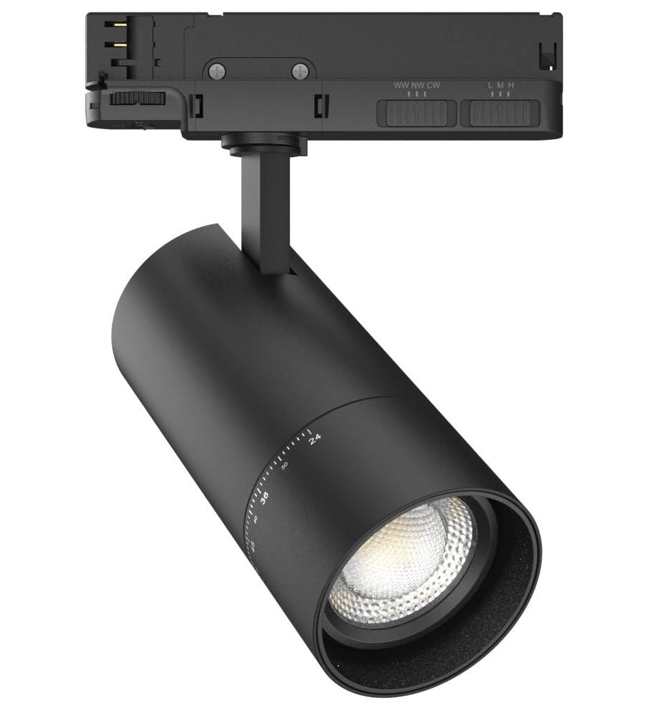 LED 4 Wire Track Light, Black Body, 20W/25W/30W, 90Lm/W, CCT — image 1