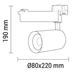 LED 4 Wire Track Light, Black Body, 25W, 2750Lm, White Light — image 2