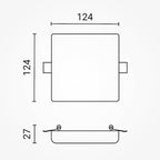LED Frameless Panel, Square, 18W, Warm Light — image 4