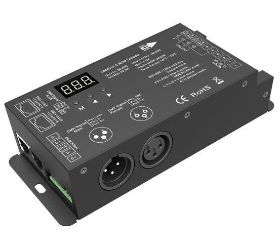 LED Constant Voltage, DMX Controller, 12-36V, 8A/Ch, 4 Channels — image 1