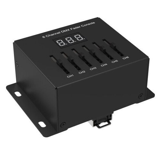 LED DMX Sliding Fader Console, 6 Channel — image 1