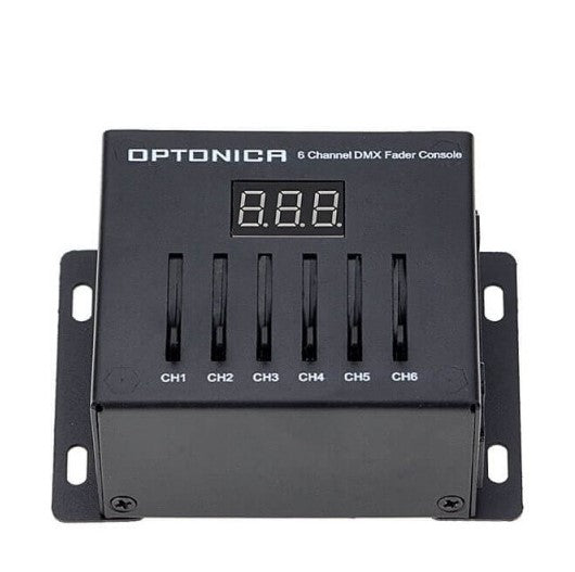 LED DMX Sliding Fader Console, 6 Channel — image 2