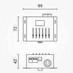 LED DMX Sliding Fader Console, 6 Channel — image 4
