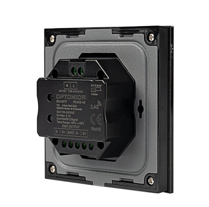 LED Dimming DMX Remote Control Wall Console, 4 Zones, Black — image 3