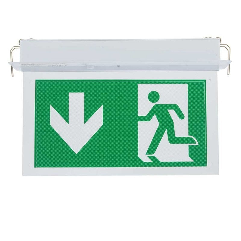 LED Recessed Fixed Emergency Exit Light, 2W, 3 Hours, with PVC Legend, White Light — image 3