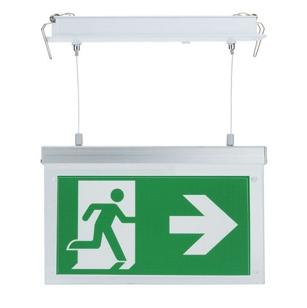 LED Hanging Emergency Exit Light, 2W, 3 Hours, with PVC Legend, White Light — image 2