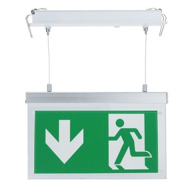 LED Hanging Emergency Exit Light, 2W, 3 Hours, with PVC Legend, White Light — image 3