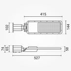 LED Street Light, Adjustable Beam, 3 Years Warranty, 120Lm/W, 100W, Neutral Light — image 4