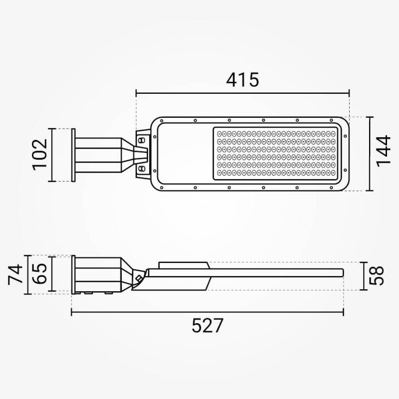 LED Street Light, Adjustable Beam, 3 Years Warranty, 120Lm/W, 100W, Warm Light — image 4