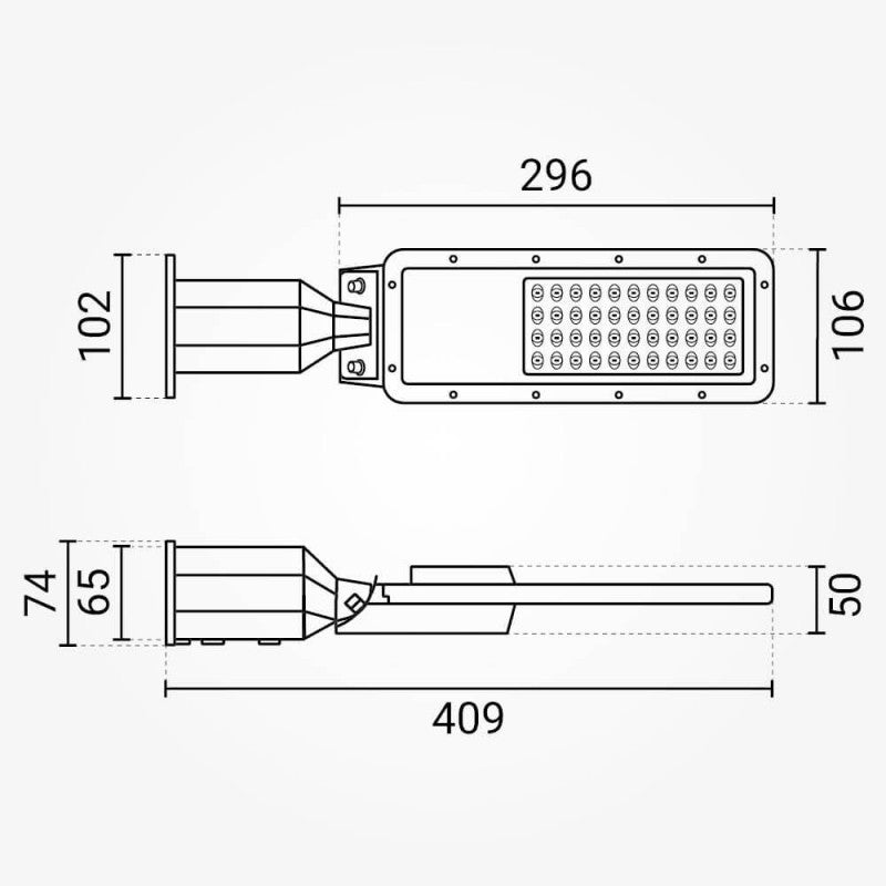 LED Street Light, Adjustable Beam, 30W, Warm Light — image 4