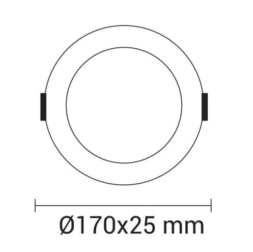 LED Built-In Module, Round, 12W, White Light — image 3