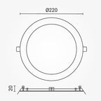 LED Built-In Module, Round, 18W, White Light — image 3