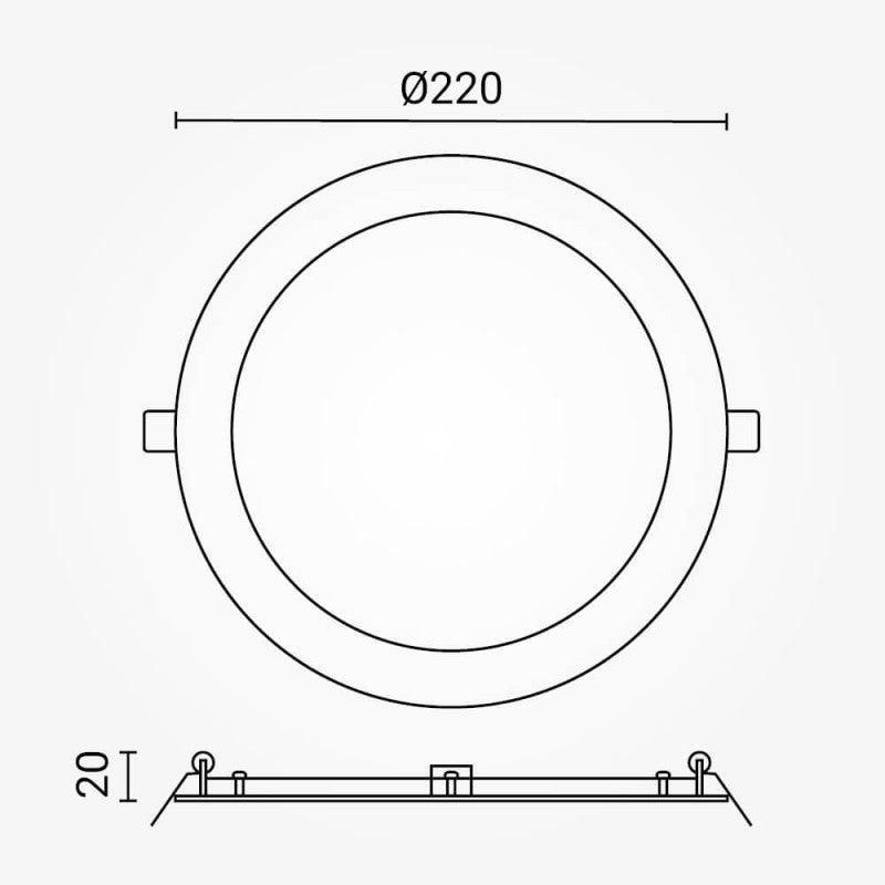 LED Built-In Module, Round, 18W, Warm Light — image 3