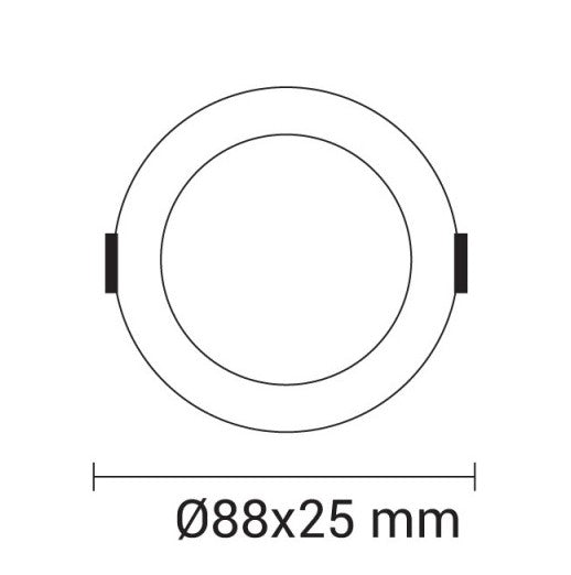LED Built-In Module, Round, 3W, Warm Light — image 4