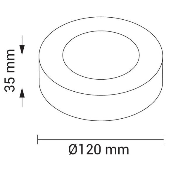 LED Built-In Slim Module, Round, Black, 3W, CCT — image 2