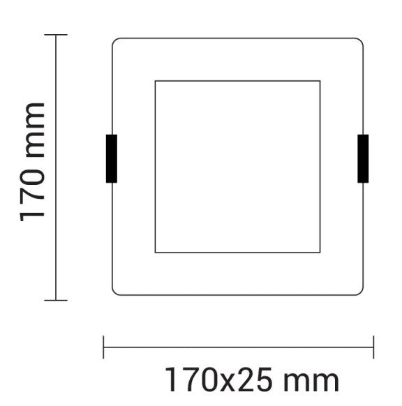 LED Built-In Module, Square, 12W, Neutral Light — image 3