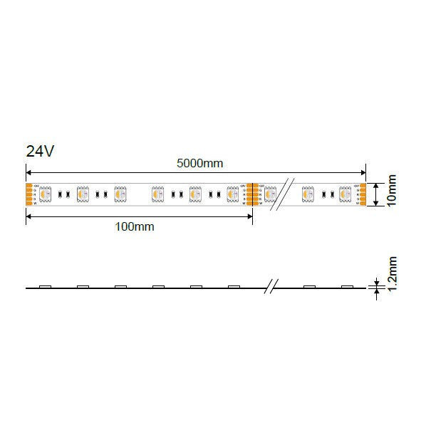 LED Strip 16W/m, 1600Lm/m, 24V, 3 Years Warranty, RGBW — image 4