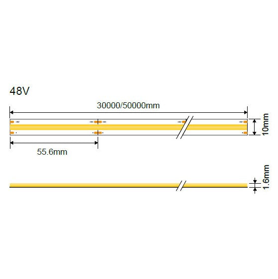 LED Strip 6W/m, 500Lm/m, 48V, Milky Cover, White Light — image 5
