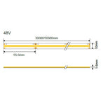 LED Strip 6W/m, 500Lm/m, 48V, Milky Cover, White Light — image 5