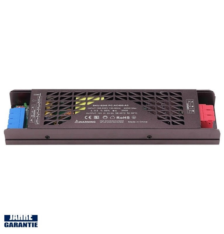 LED Strip Power Supply, 400W, 12V, 33.3A, Noiseless — image 2
