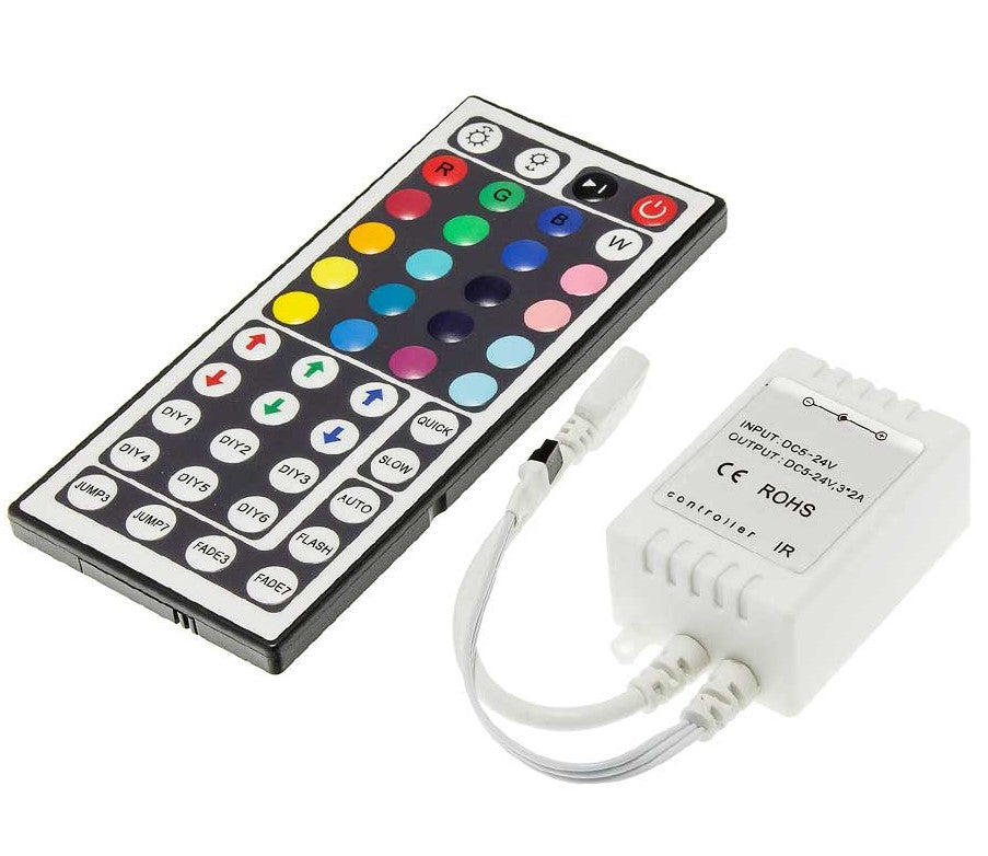 LED Strip Controller, 5-24V, 72W, with Remote Console, 44 Buttons — image 1