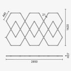 LED Hexagon Lights, 11HEX, 428W, White Light — image 4