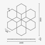 LED Hexagon Lights, 12HEX, 294W, White Light — image 3