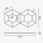 LED Hexagon Lights, 14HEX, 315W, White Light — image 3