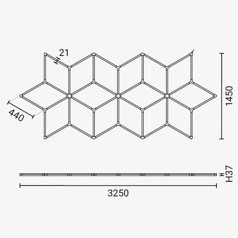 LED Hexagon Lights, 16HEX, 294W, White Light — image 4