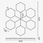 LED Hexagon Lights, 6HEX, 306W, White Light — image 4